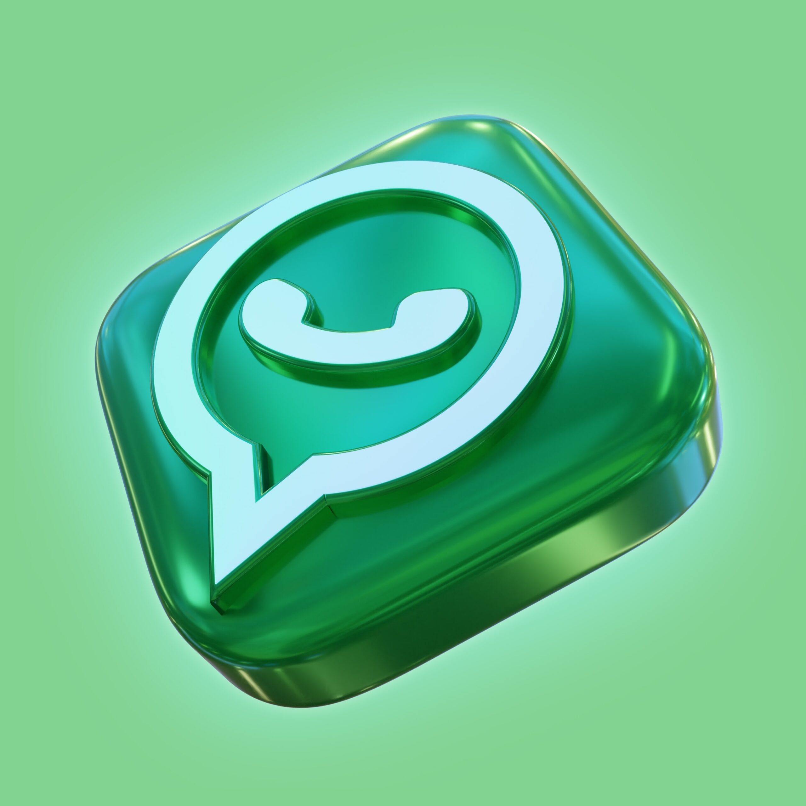 3D logo of WhatsApp