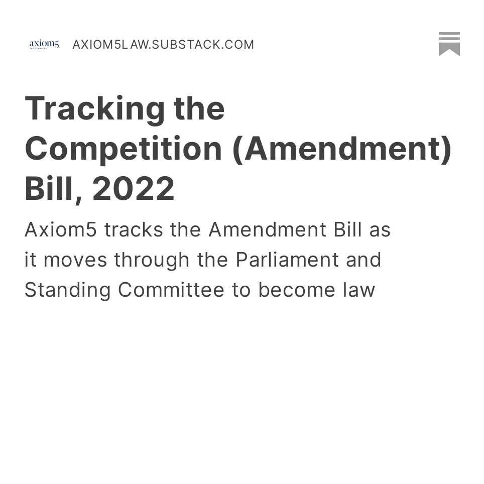 Axiom5 Blog: Tracking the Competition (Amendment) Bill 2022